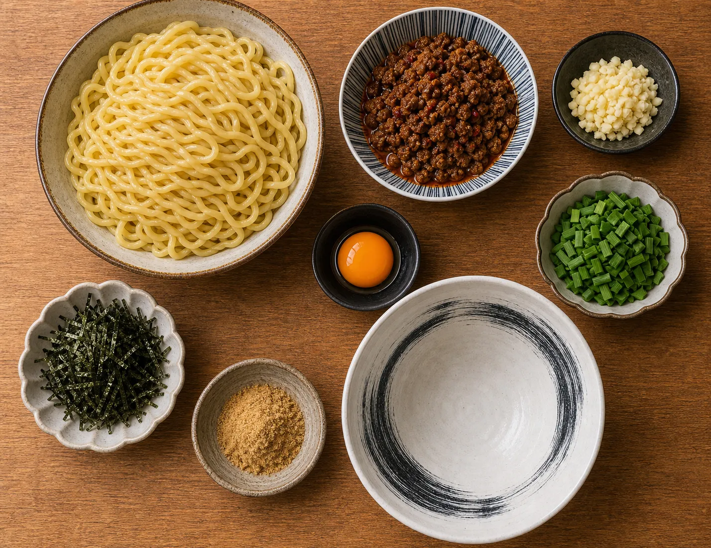 The ingredients and making of Taiwan Mazesoba