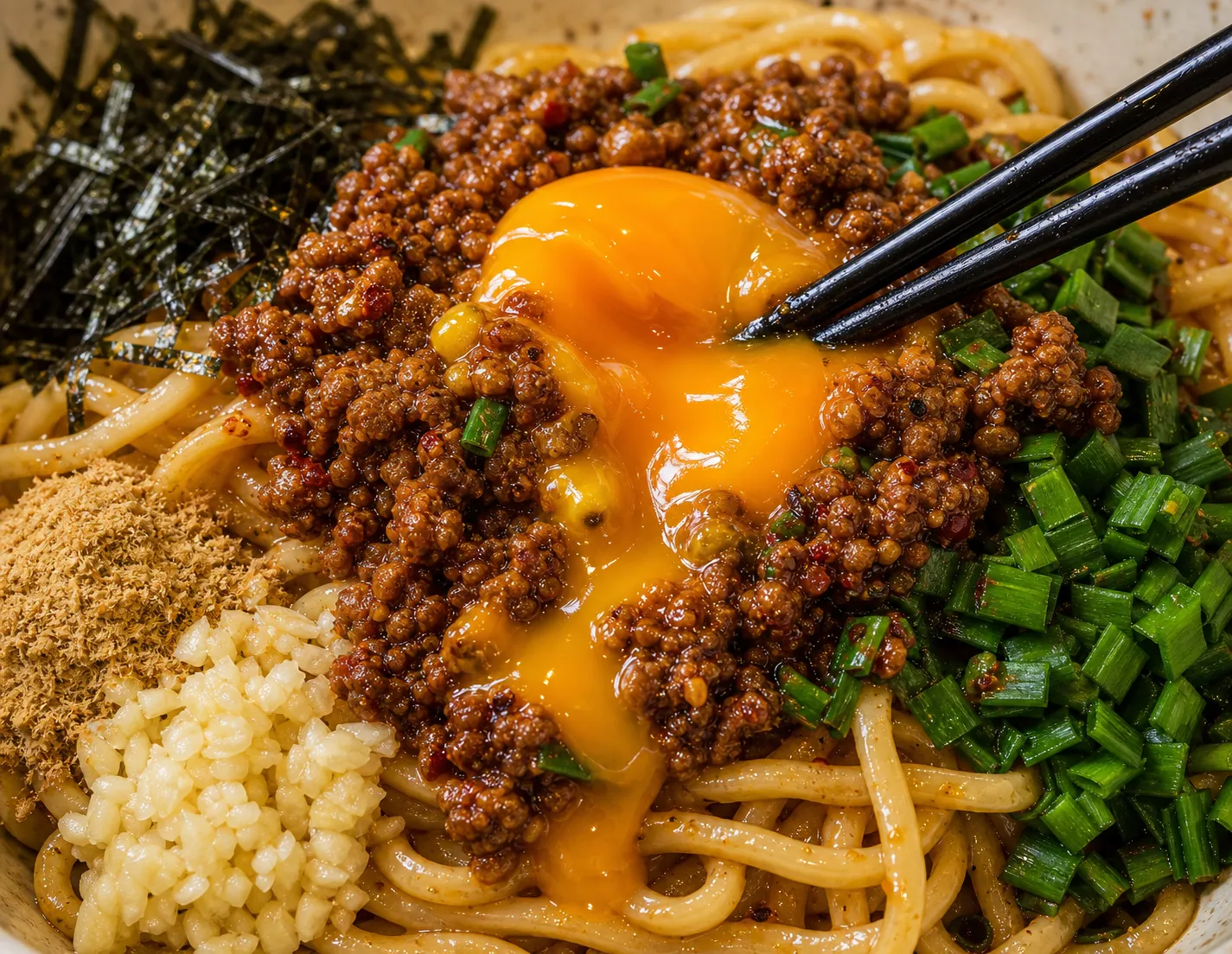 Close-up of Taiwan Mazesoba
