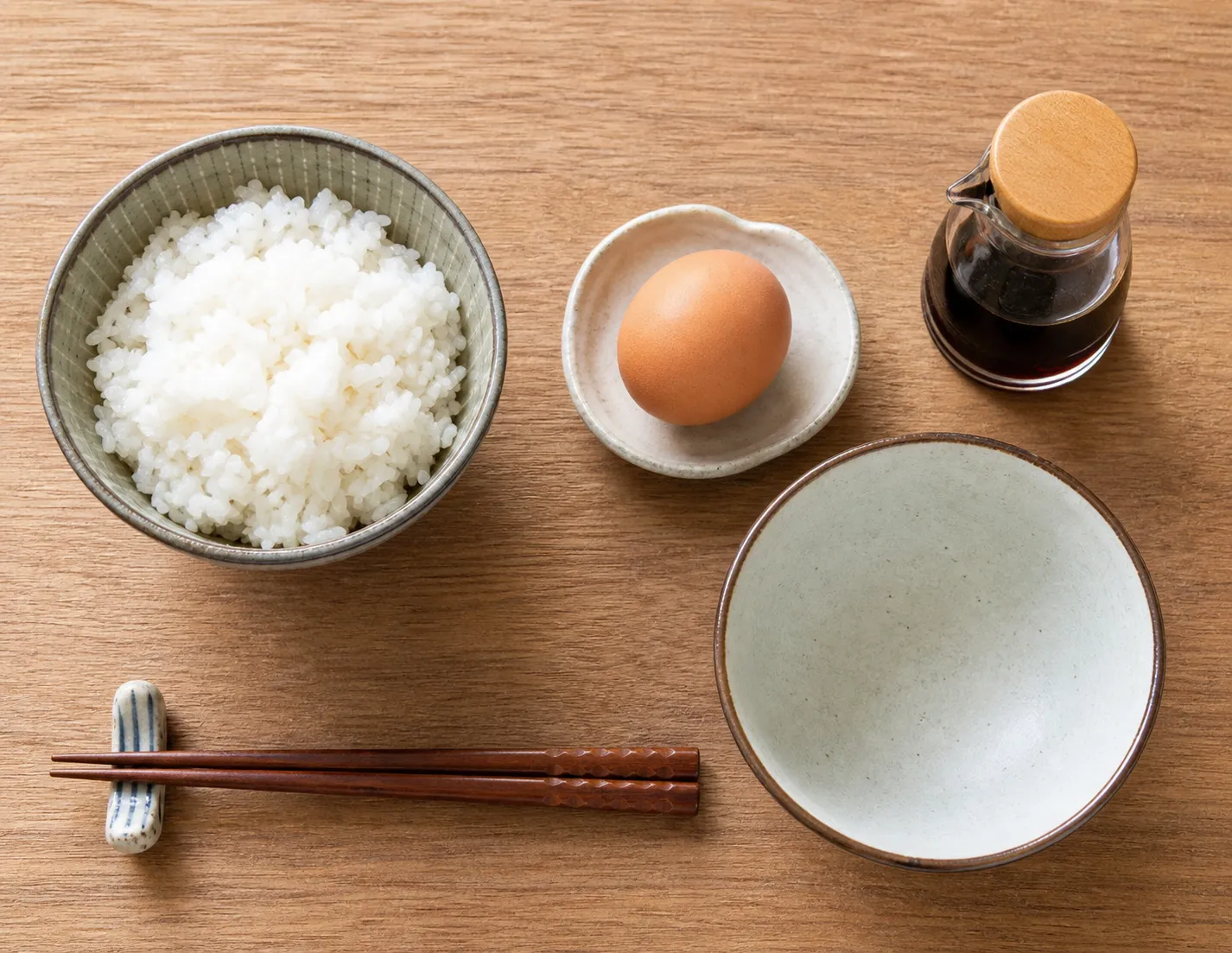The ingredients and making of Tamago Kake Gohan