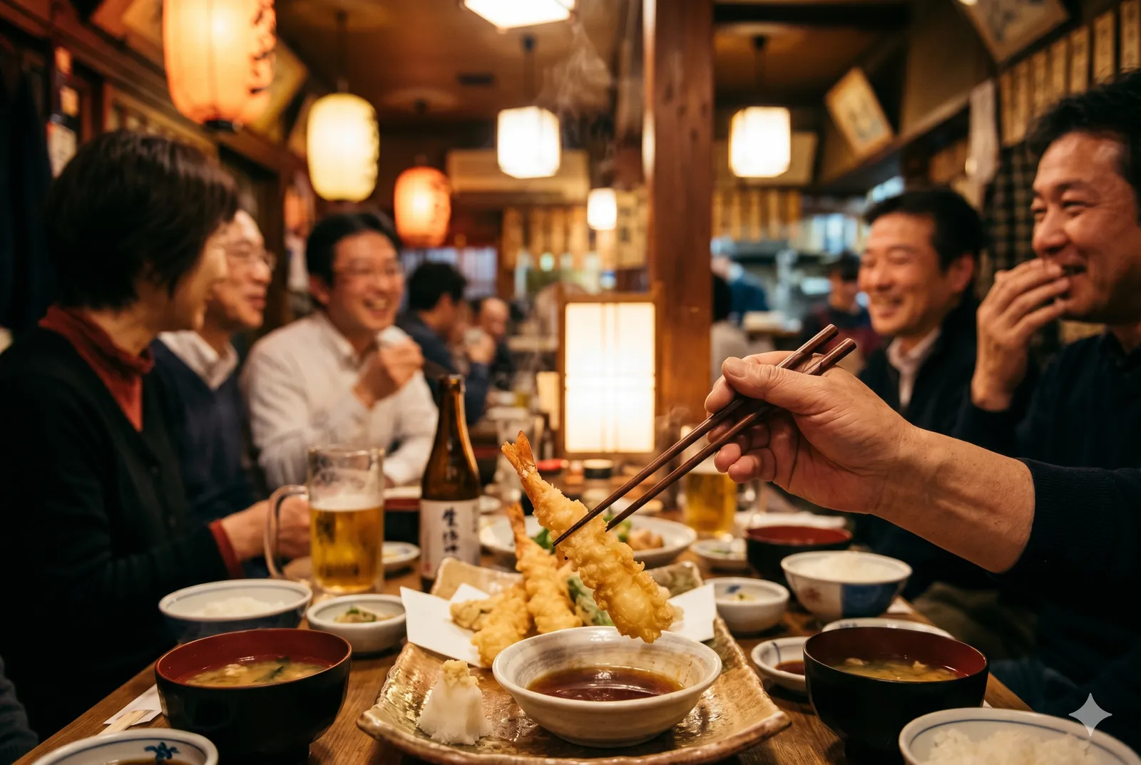 Tempura served in a typical setting