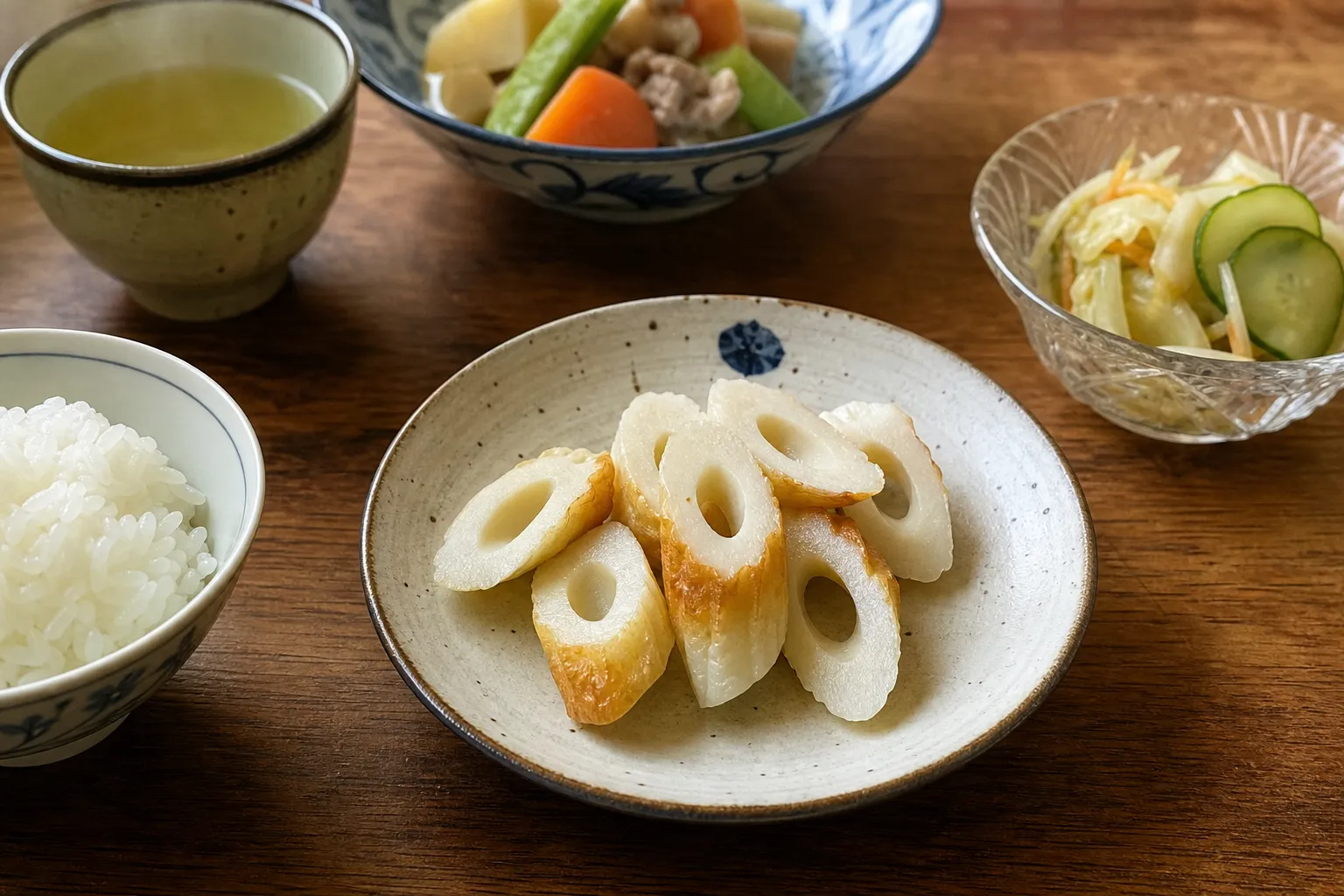 Tofu Chikuwa served in a typical setting
