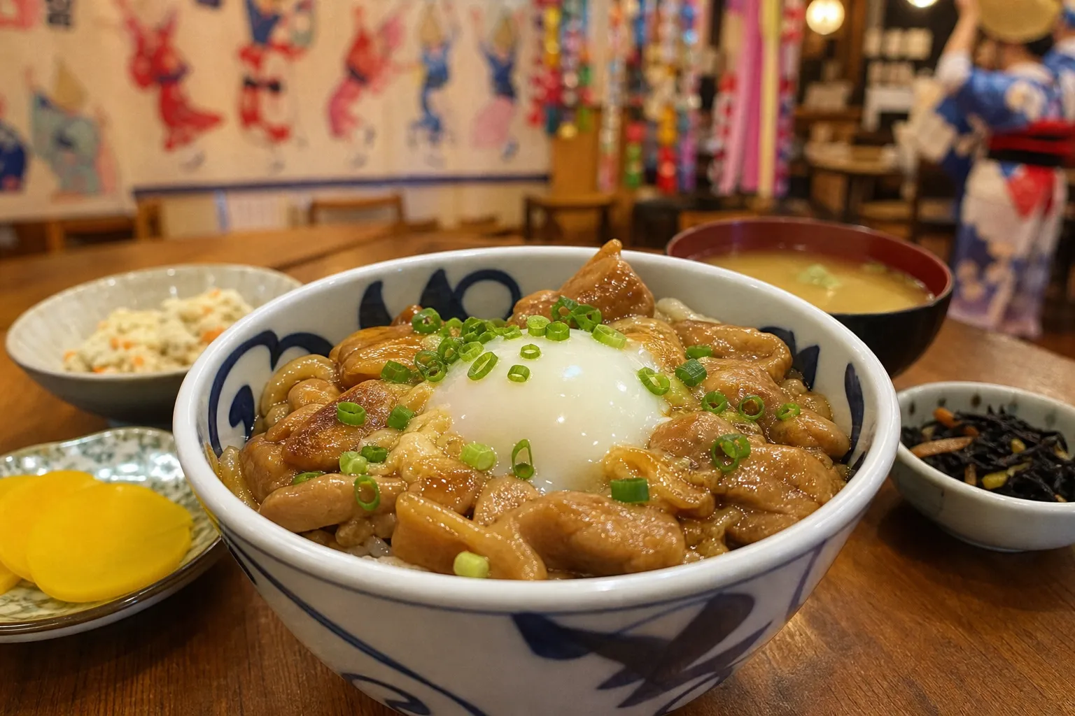 Tokushima-don served in a typical setting
