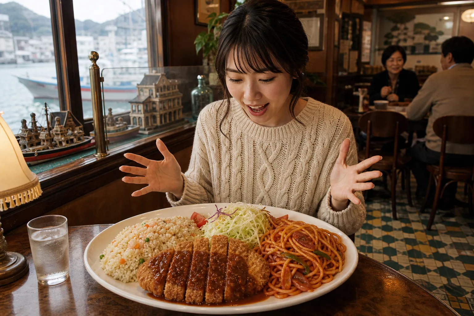 Toruko raisu at a Showa-era yōshoku restaurant in Nagasaki