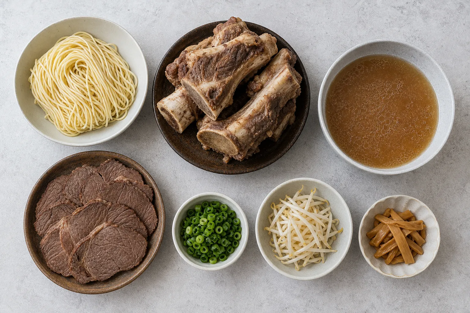 Beef bones and ingredients behind Tottori gyukotsu ramen