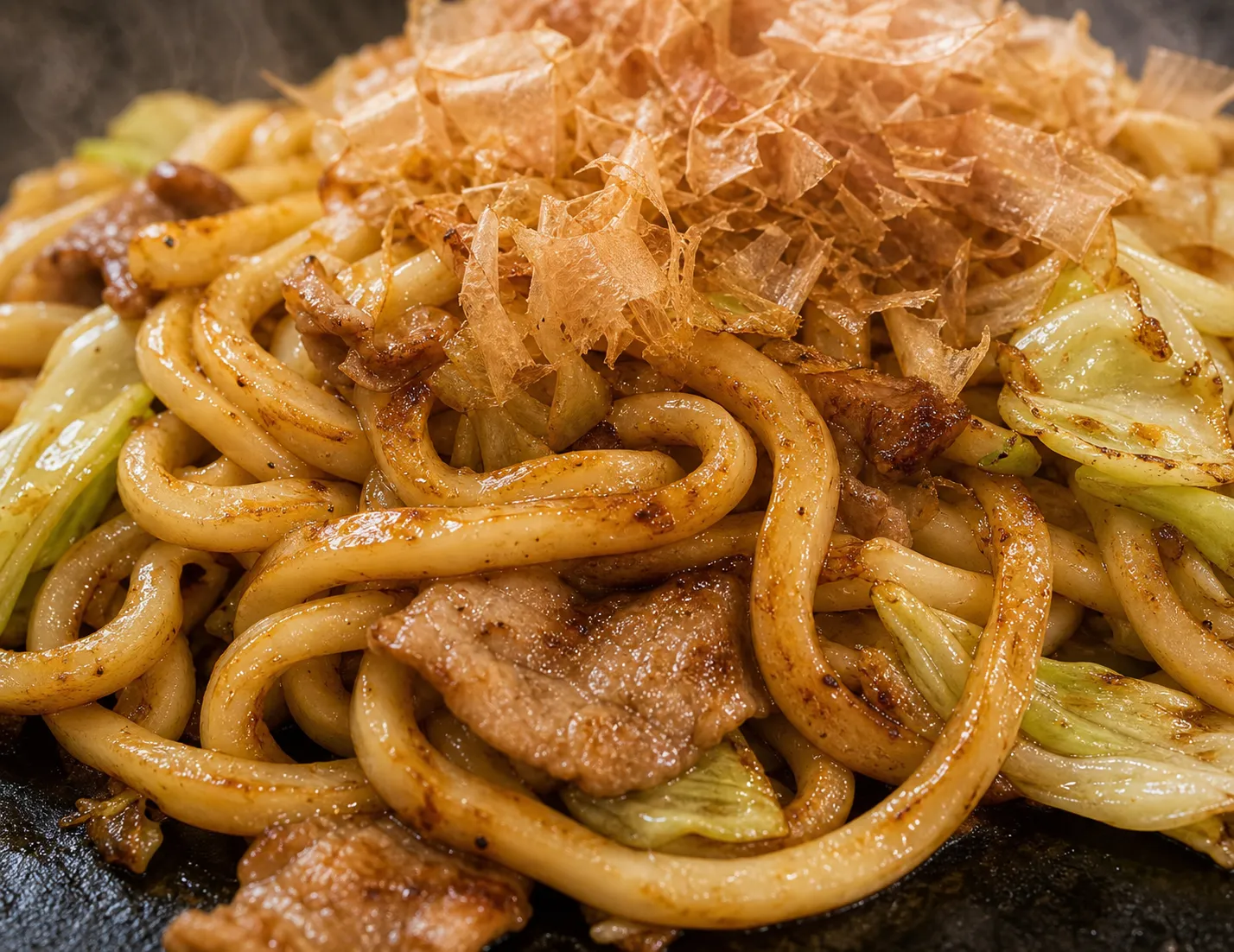 Close-up of Yaki Udon