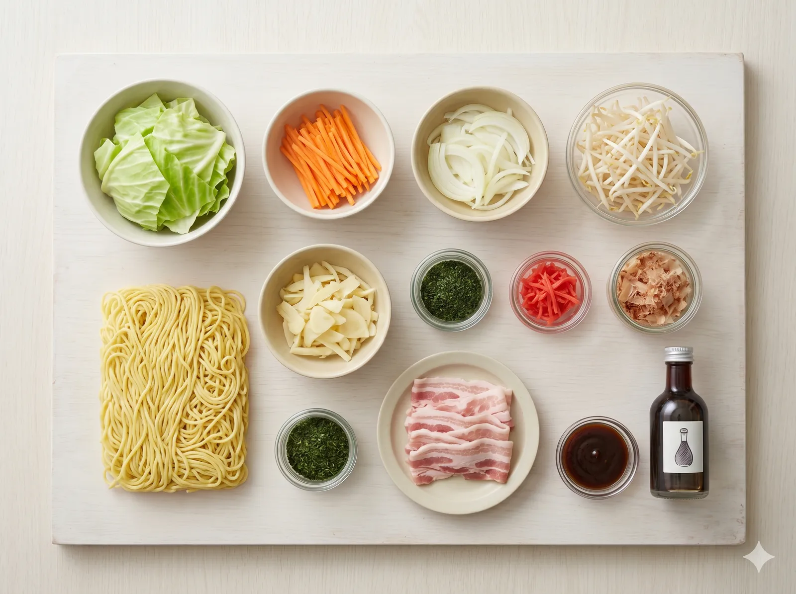 The ingredients and making of Yakisoba