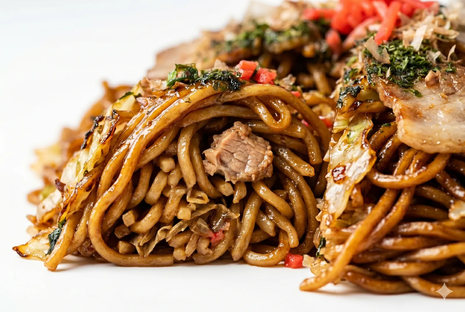 Close-up of Yakisoba
