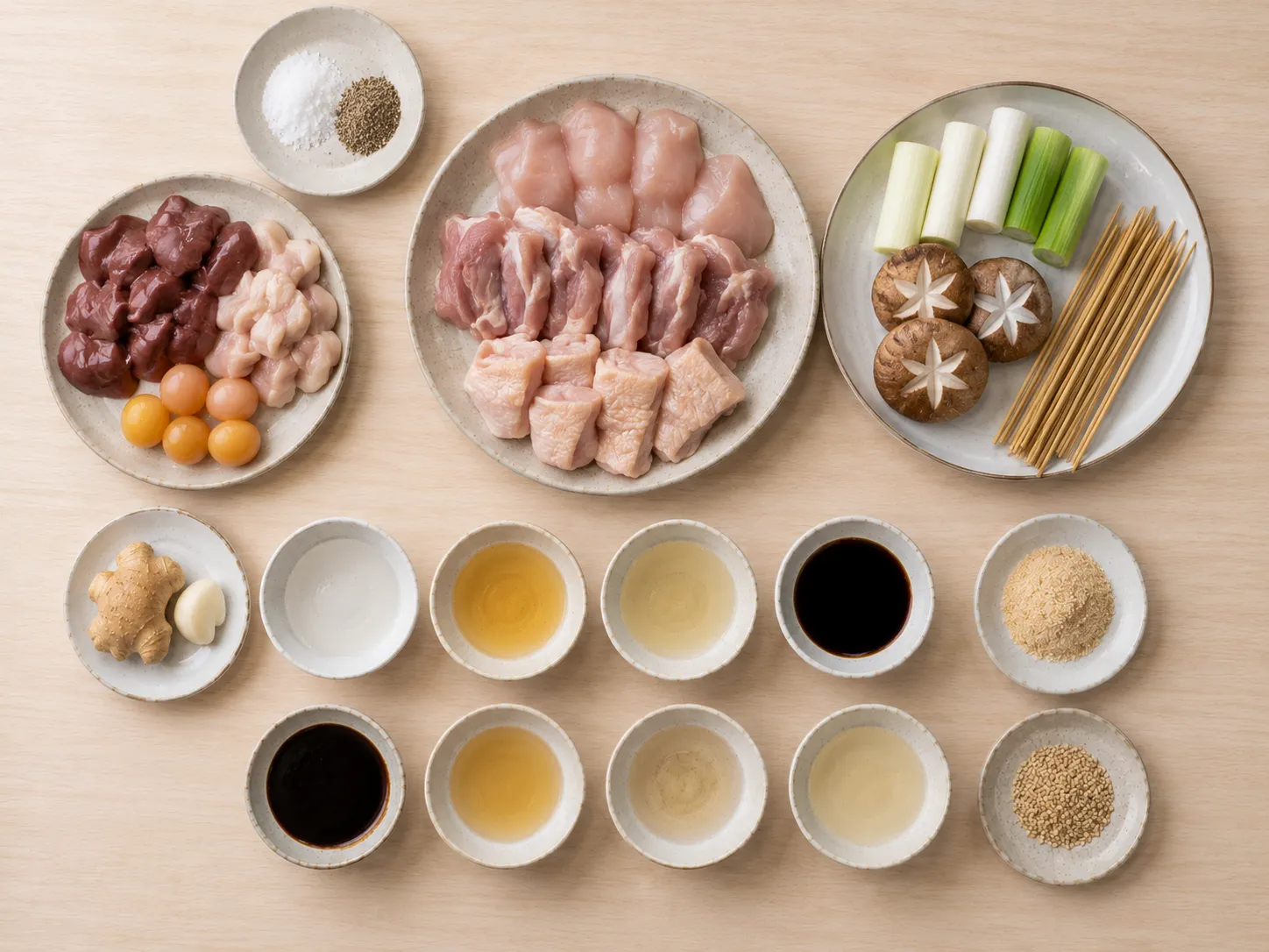 The ingredients and making of Yakitori