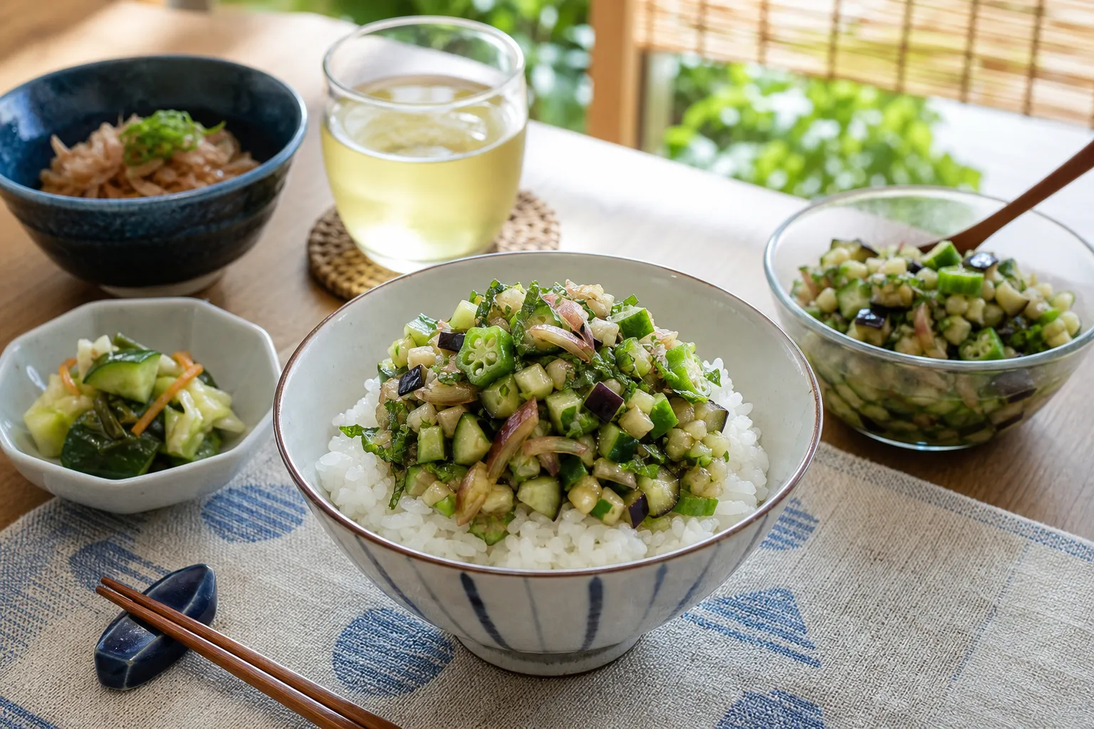 Yamagata dashi spooned over hot rice as a summer meal