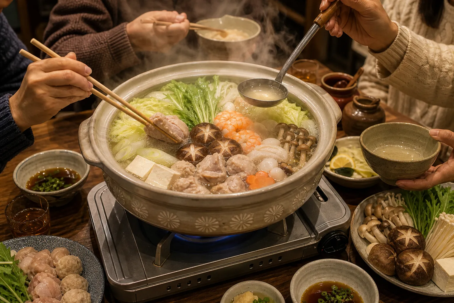 Yosenabe served in a typical setting