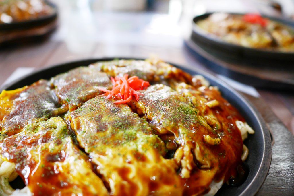 Hiroshima-style Okonomiyaki(広島風お好み焼き)
